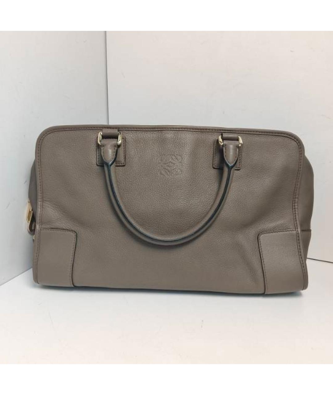 LOEWE Коричневая кожаная сумка через плечо, фото 9