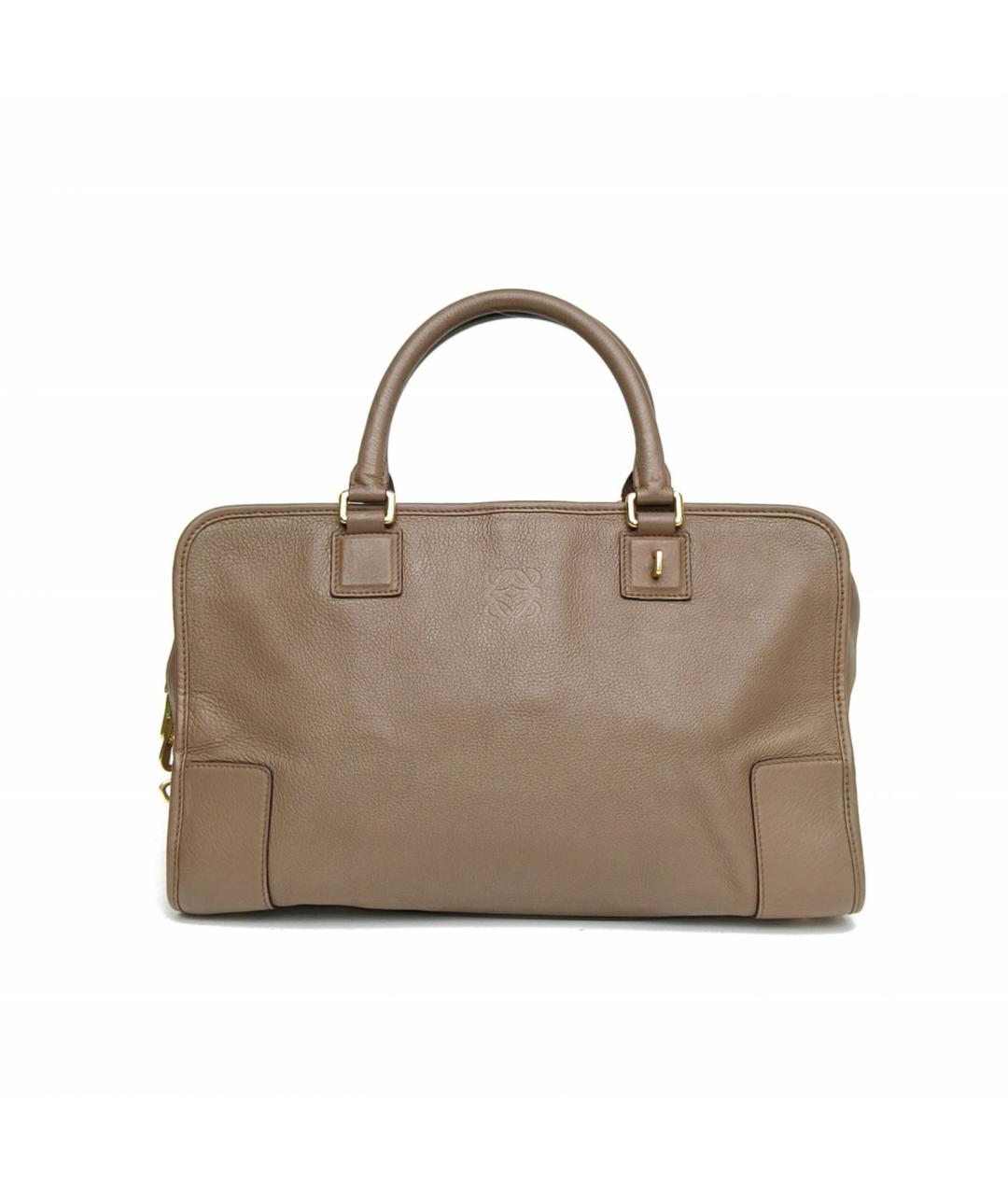 LOEWE Коричневая кожаная сумка через плечо, фото 2