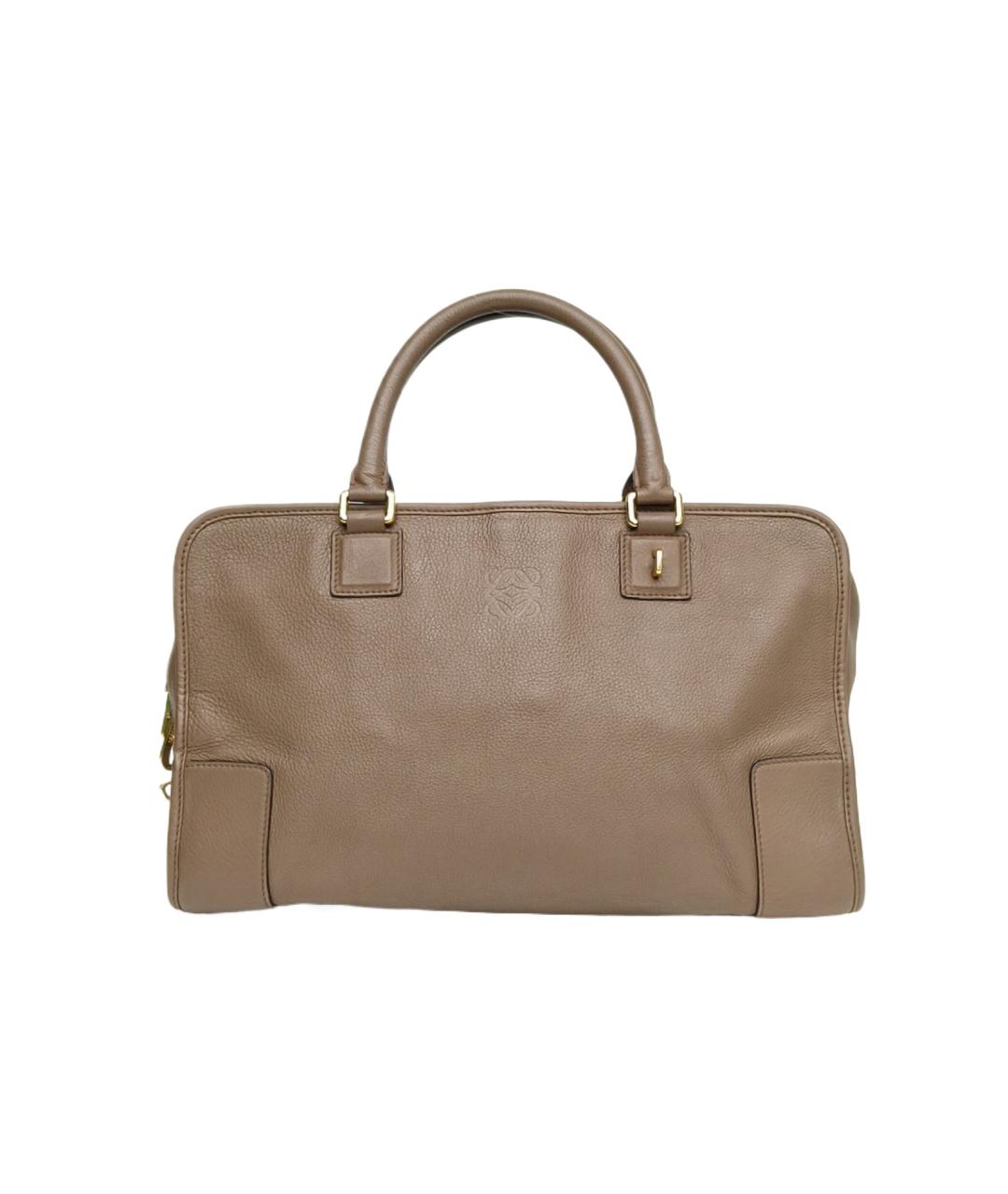 LOEWE Коричневая кожаная сумка через плечо, фото 1