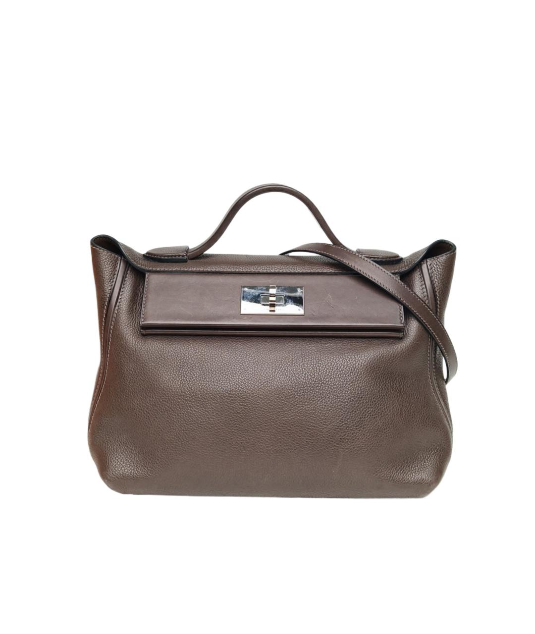 HERMES Коричневая кожаная сумка через плечо, фото 1