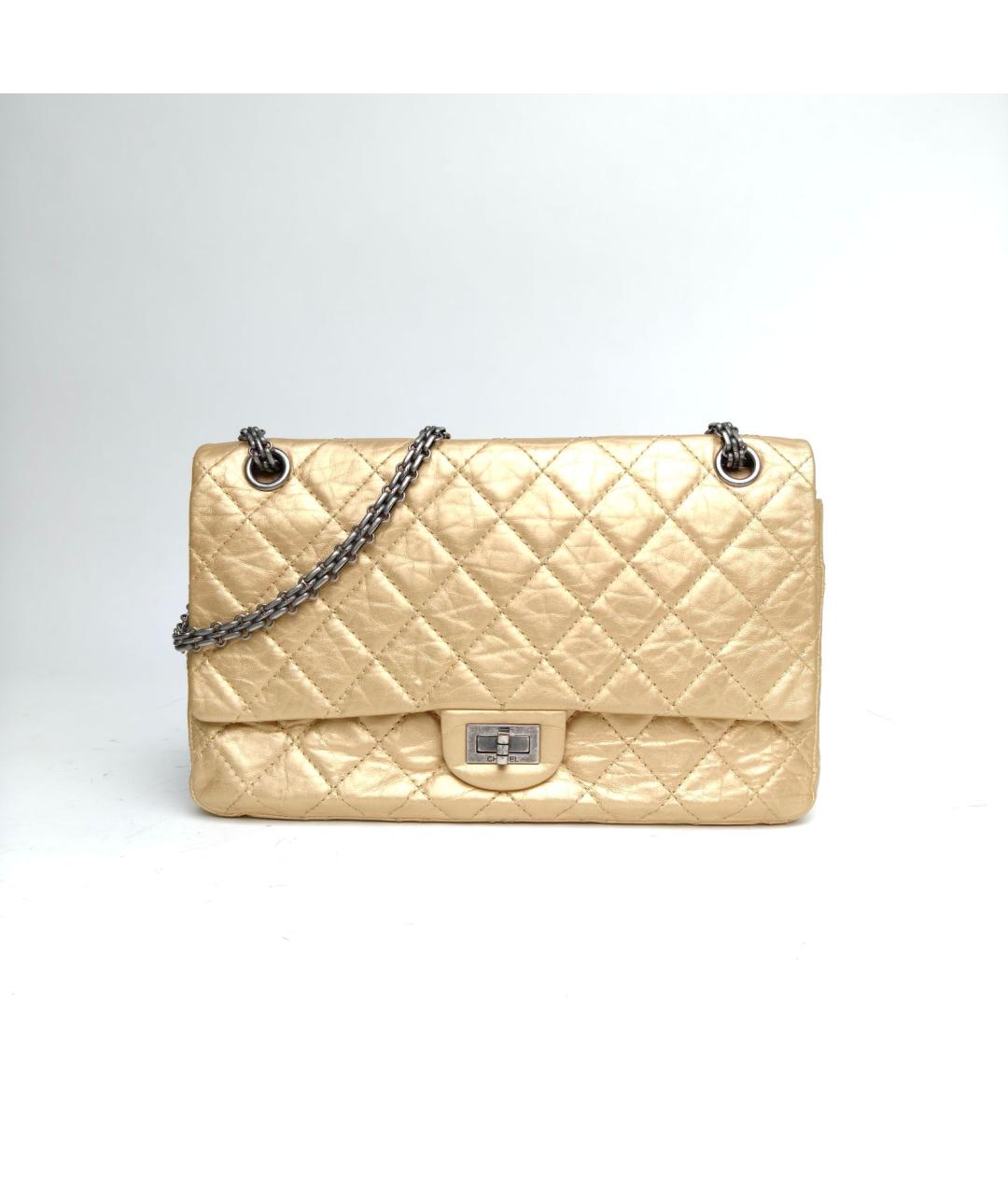 CHANEL Бежевая кожаная сумка через плечо, фото 2