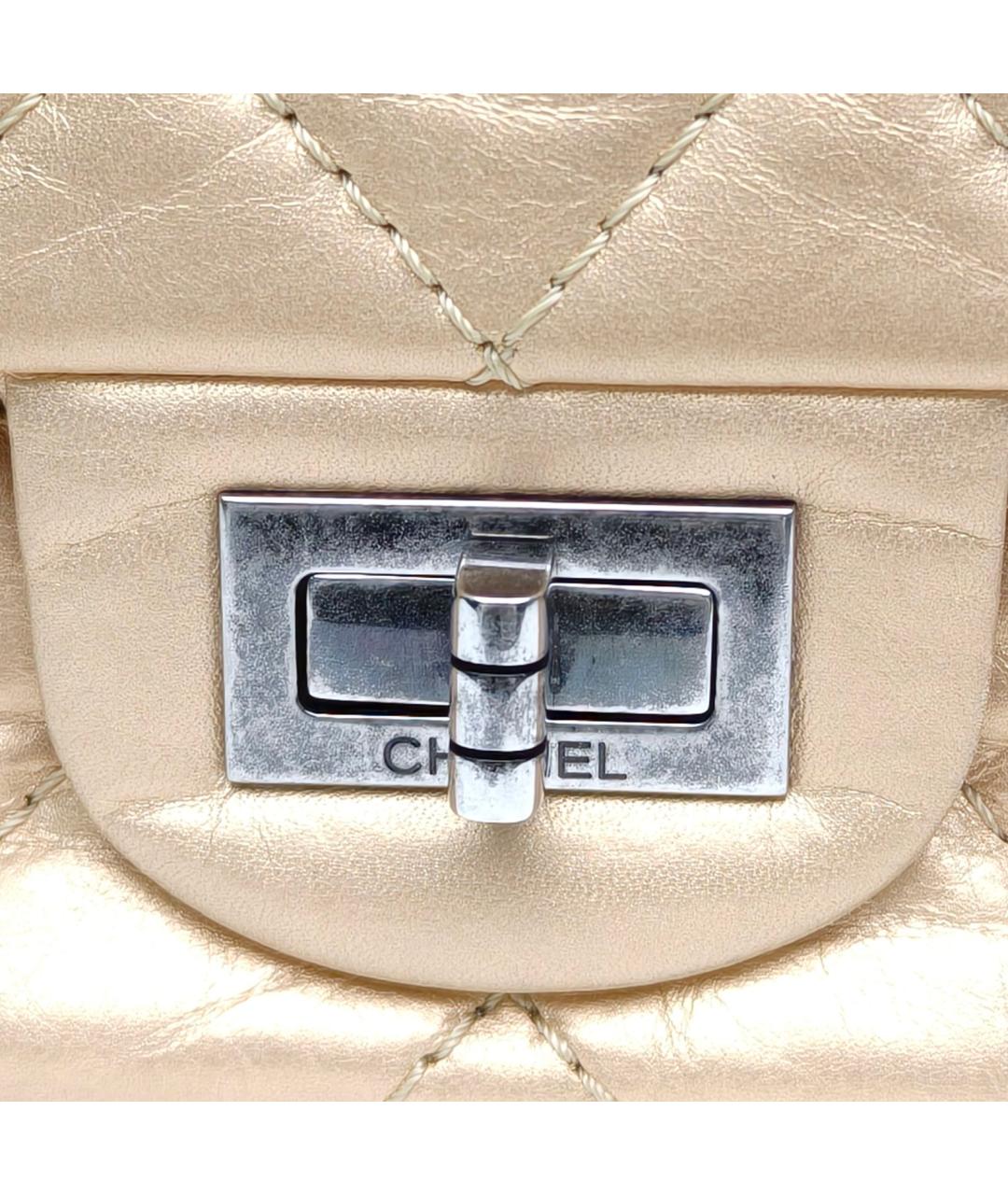 CHANEL Бежевая кожаная сумка через плечо, фото 7