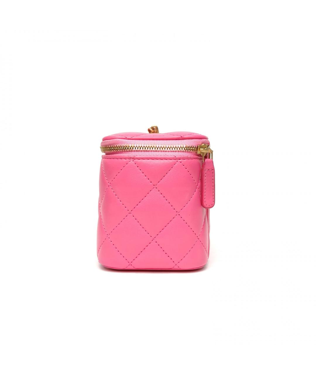 CHANEL Розовая кожаная сумка через плечо, фото 3
