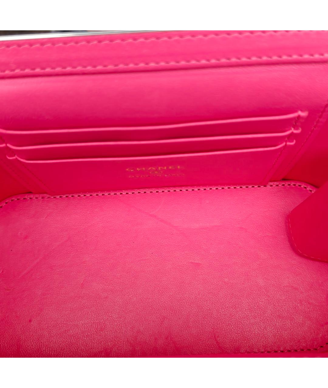 CHANEL Розовая кожаная сумка через плечо, фото 7