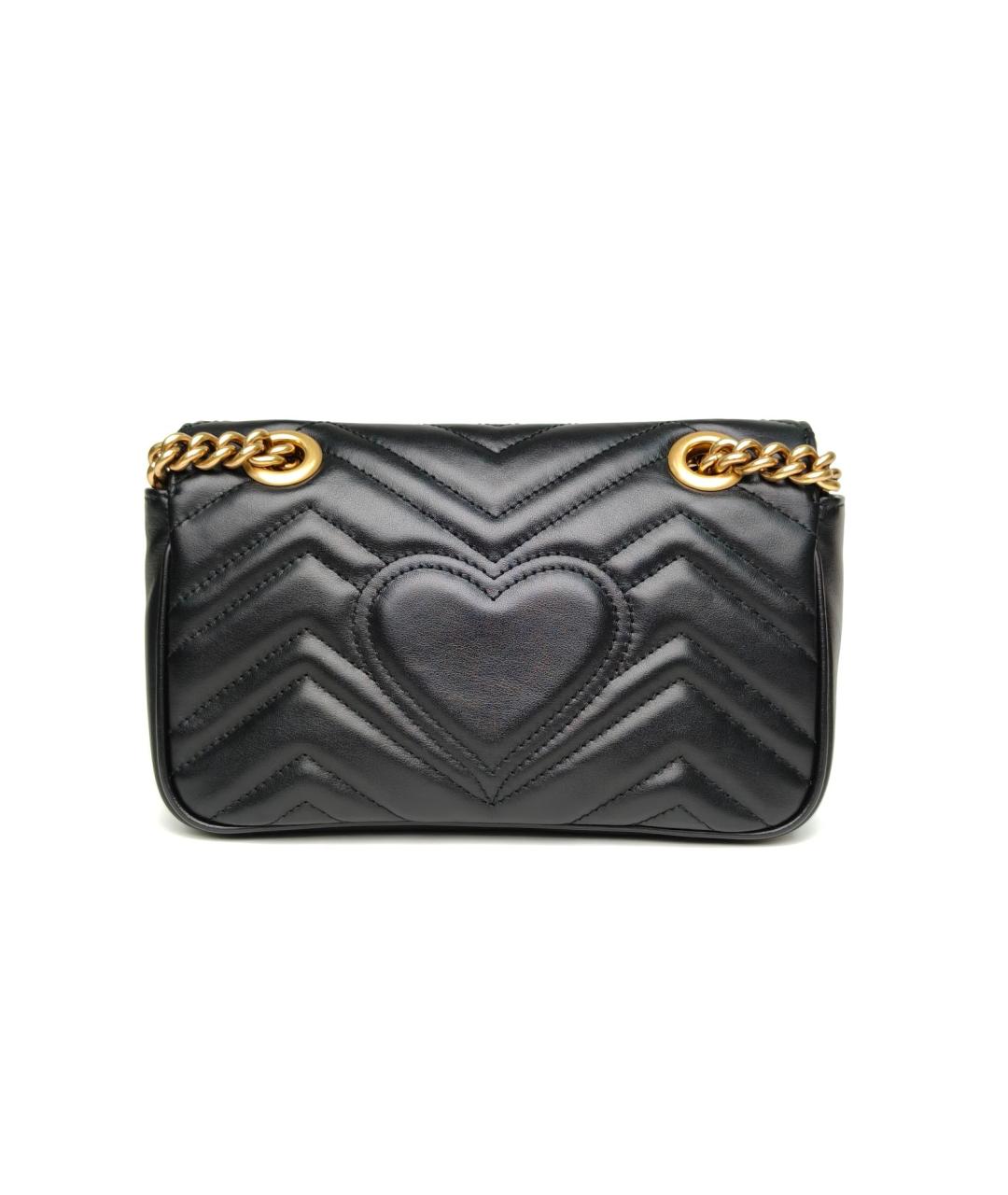 GUCCI Черная кожаная сумка через плечо, фото 4