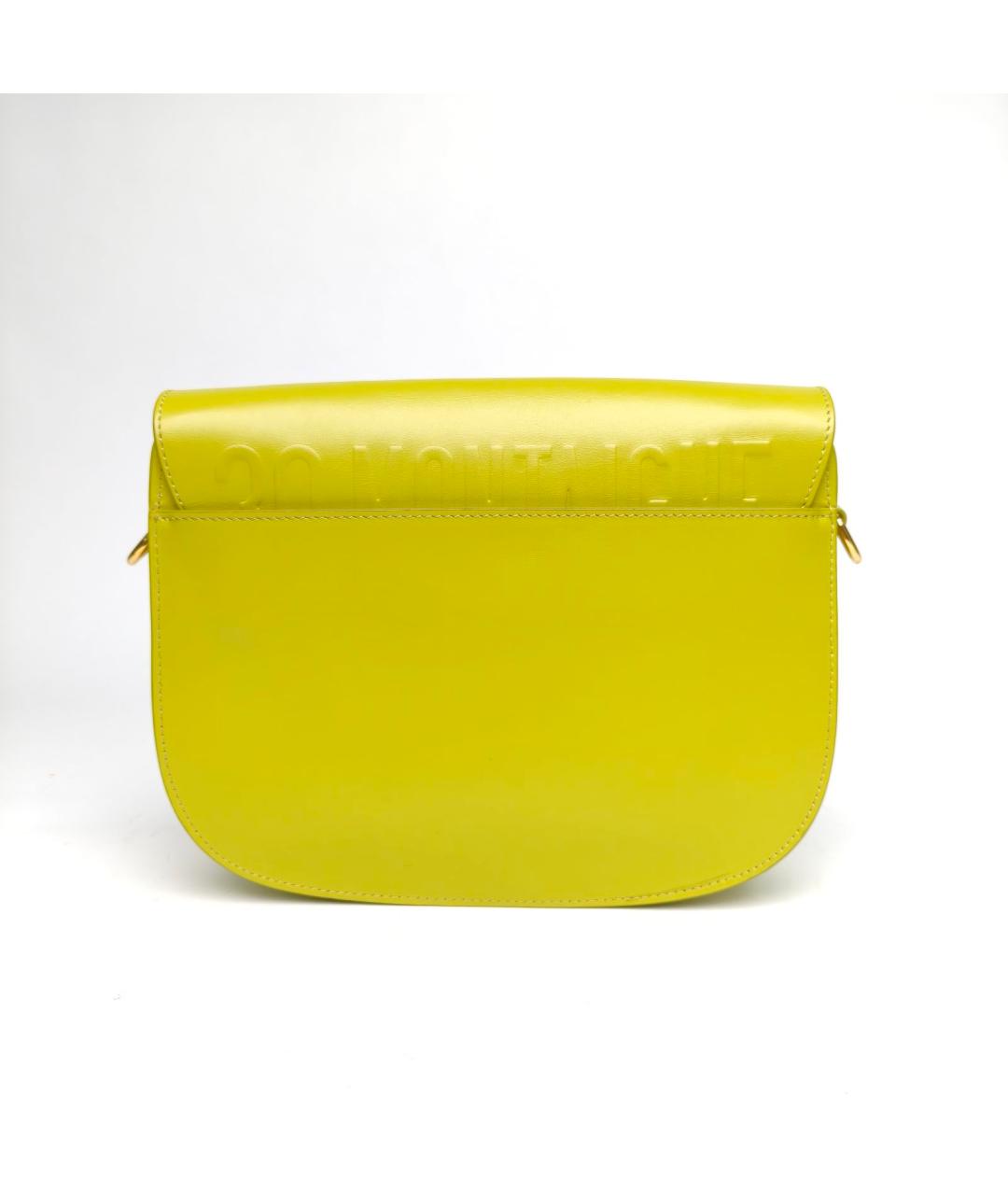 CHRISTIAN DIOR Желтая кожаная сумка через плечо, фото 4