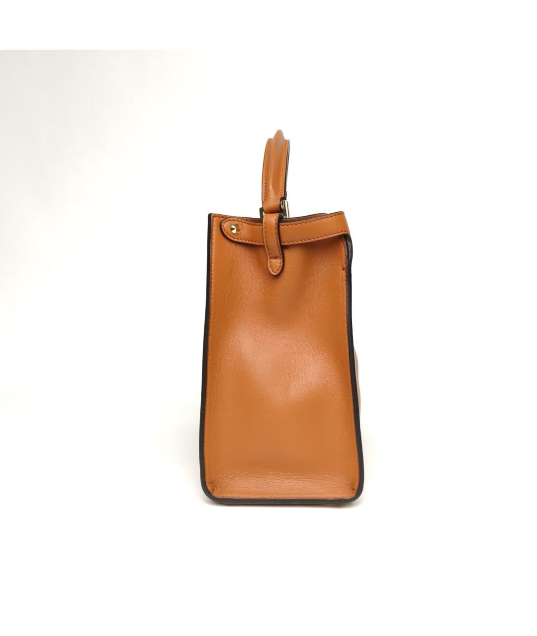 FENDI Коричневая кожаная сумка через плечо, фото 2