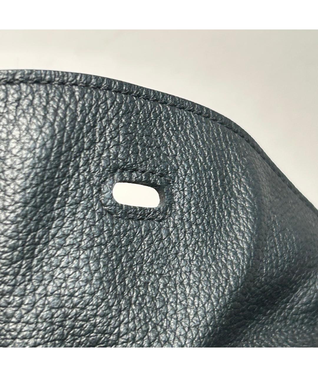 HERMES Черная кожаная сумка через плечо, фото 5