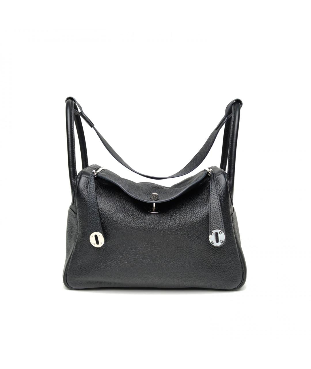 HERMES Черная кожаная сумка через плечо, фото 2