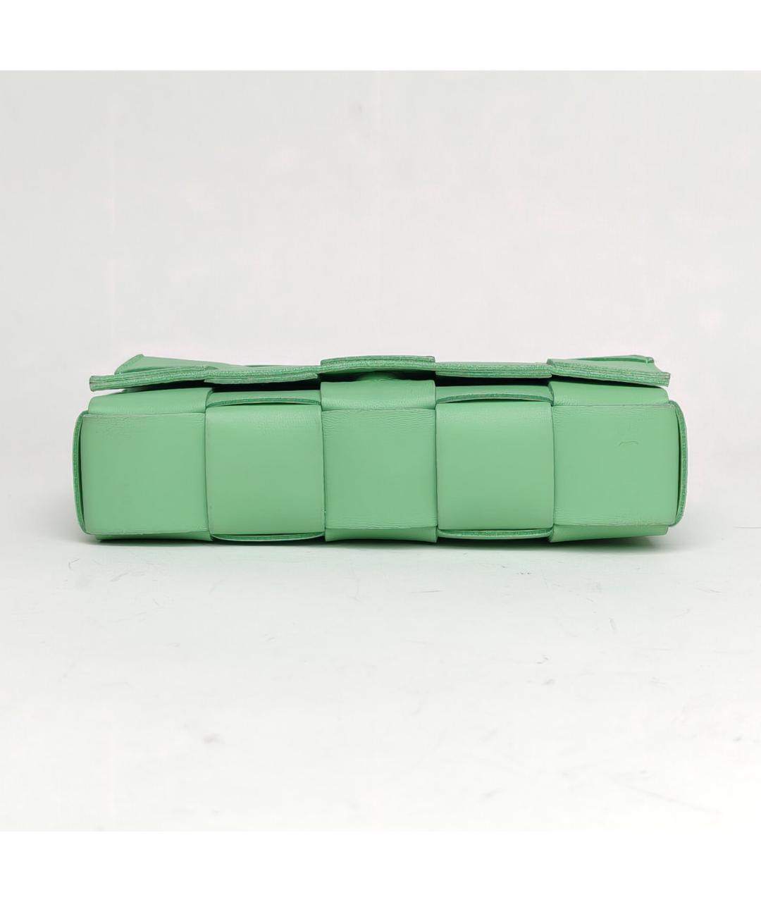 BOTTEGA VENETA Салатовая кожаная сумка через плечо, фото 6