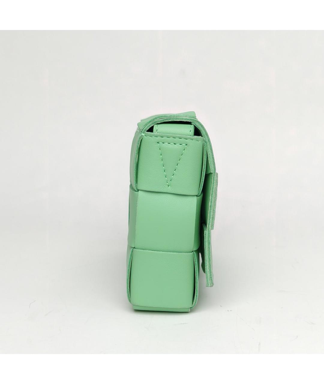 BOTTEGA VENETA Салатовая кожаная сумка через плечо, фото 5