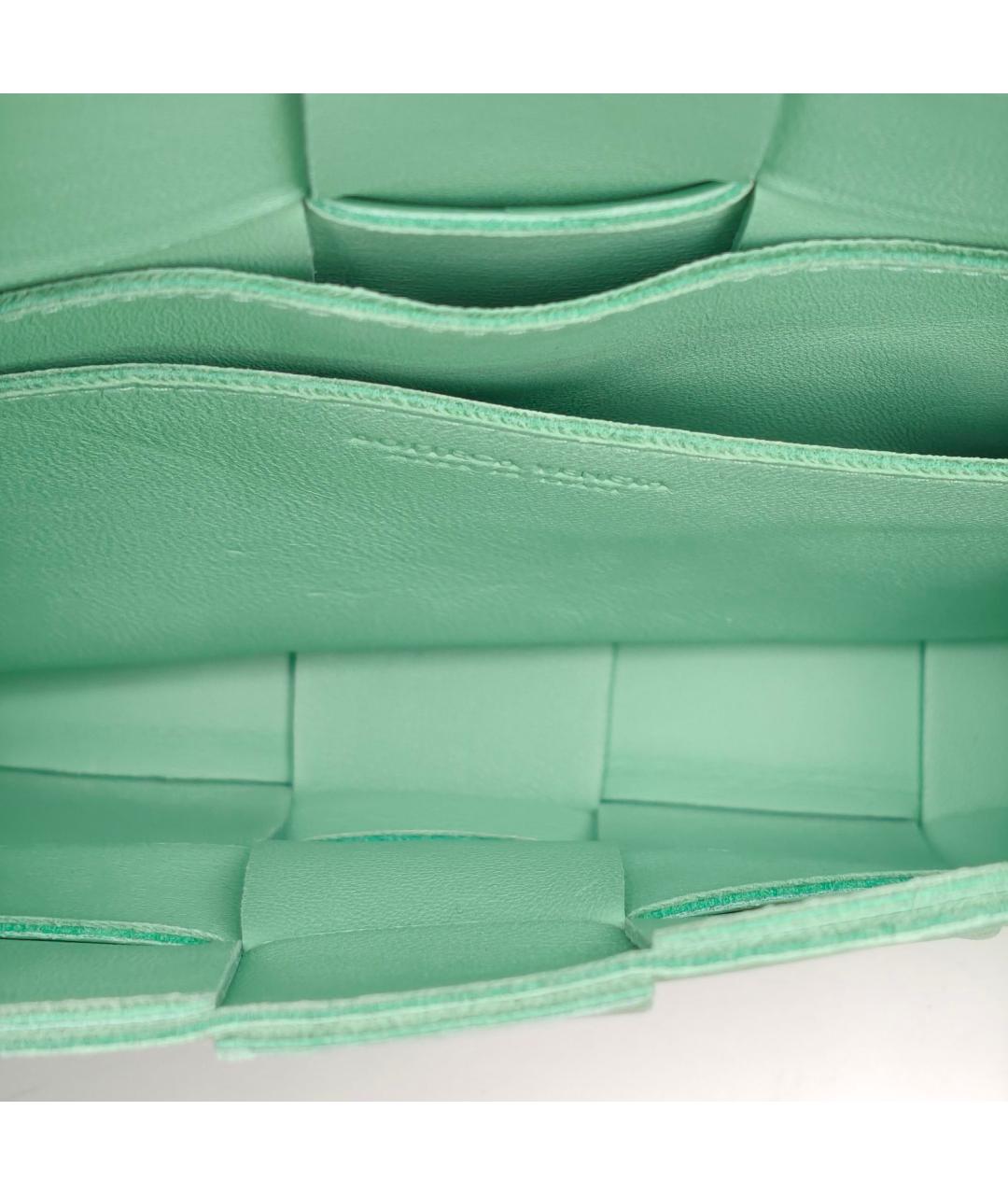 BOTTEGA VENETA Салатовая кожаная сумка через плечо, фото 7