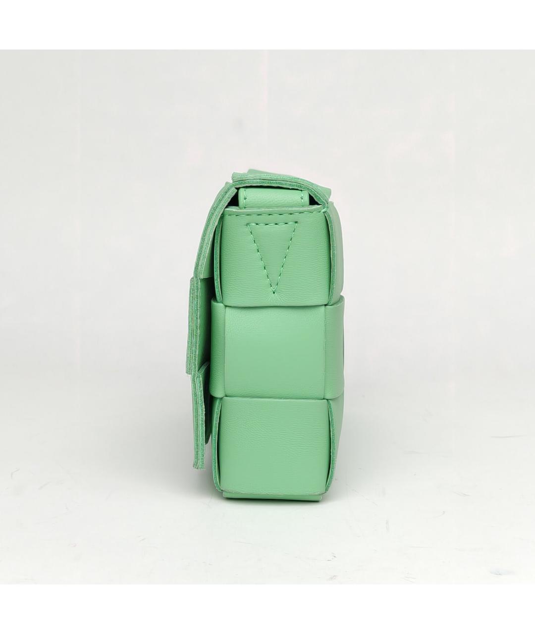 BOTTEGA VENETA Салатовая кожаная сумка через плечо, фото 3