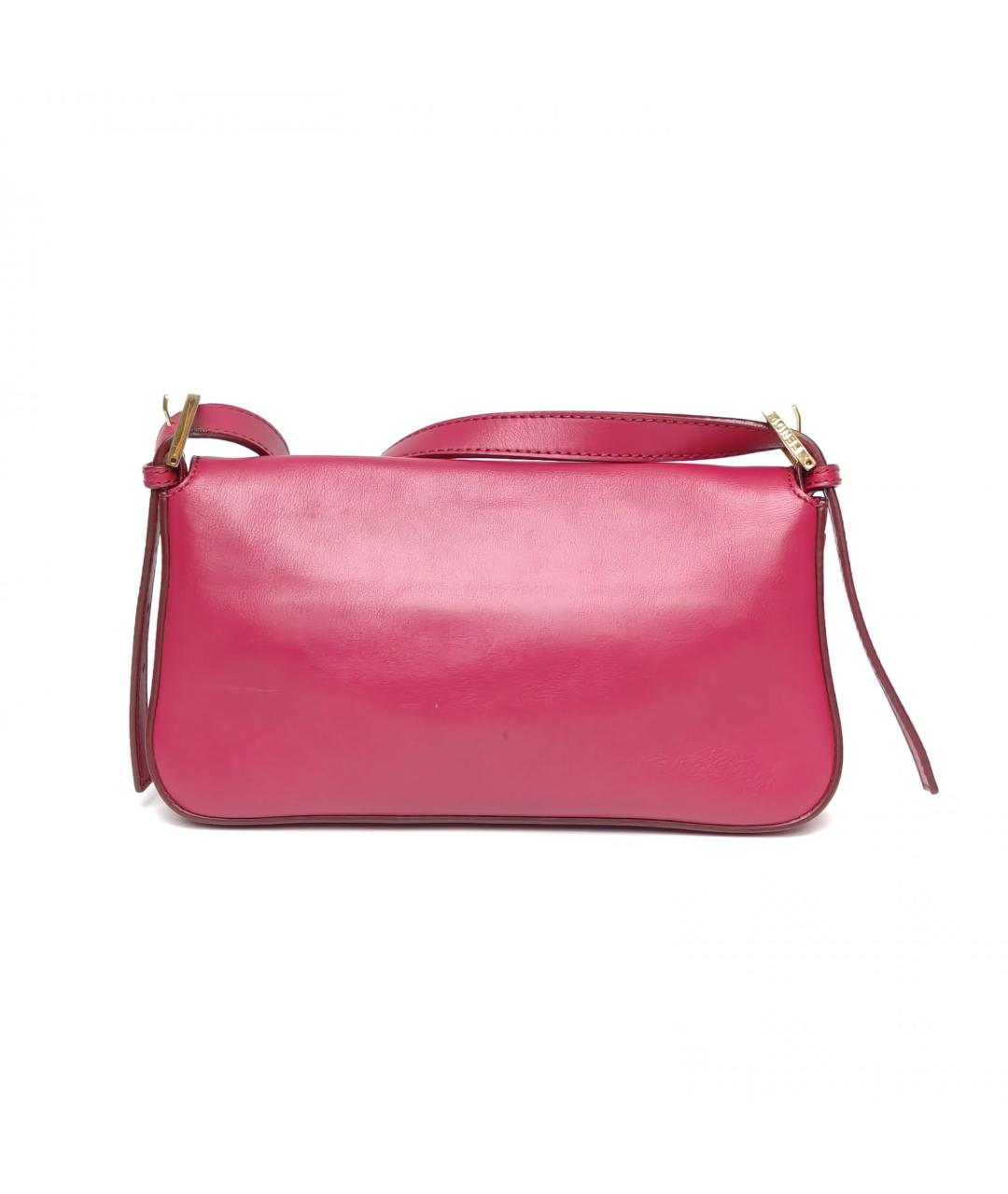 FENDI Розовая кожаная сумка через плечо, фото 4