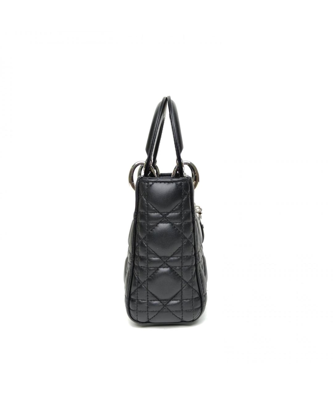 CHRISTIAN DIOR Черная кожаная сумка через плечо, фото 5