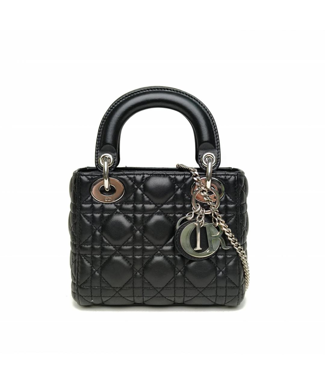 CHRISTIAN DIOR Черная кожаная сумка через плечо, фото 2