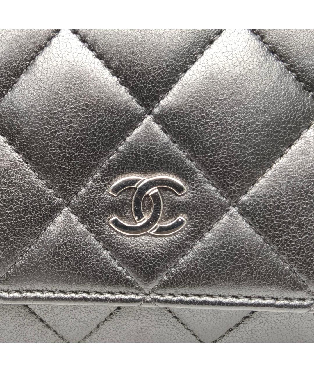 CHANEL Черная кожаная сумка через плечо, фото 7