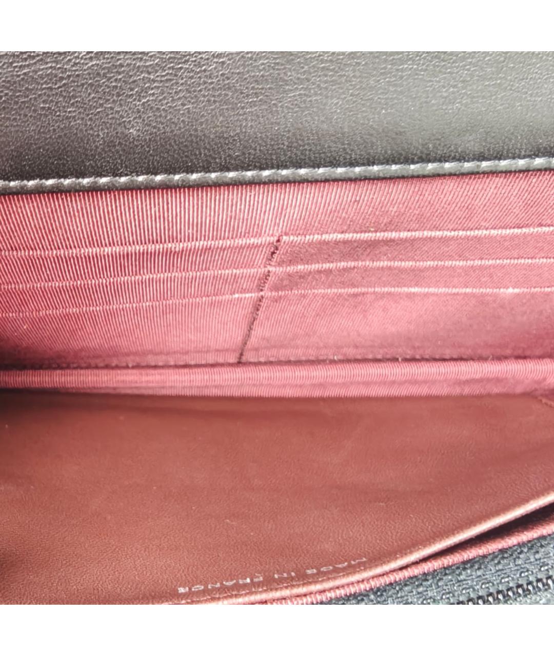 CHANEL Черная кожаная сумка через плечо, фото 8