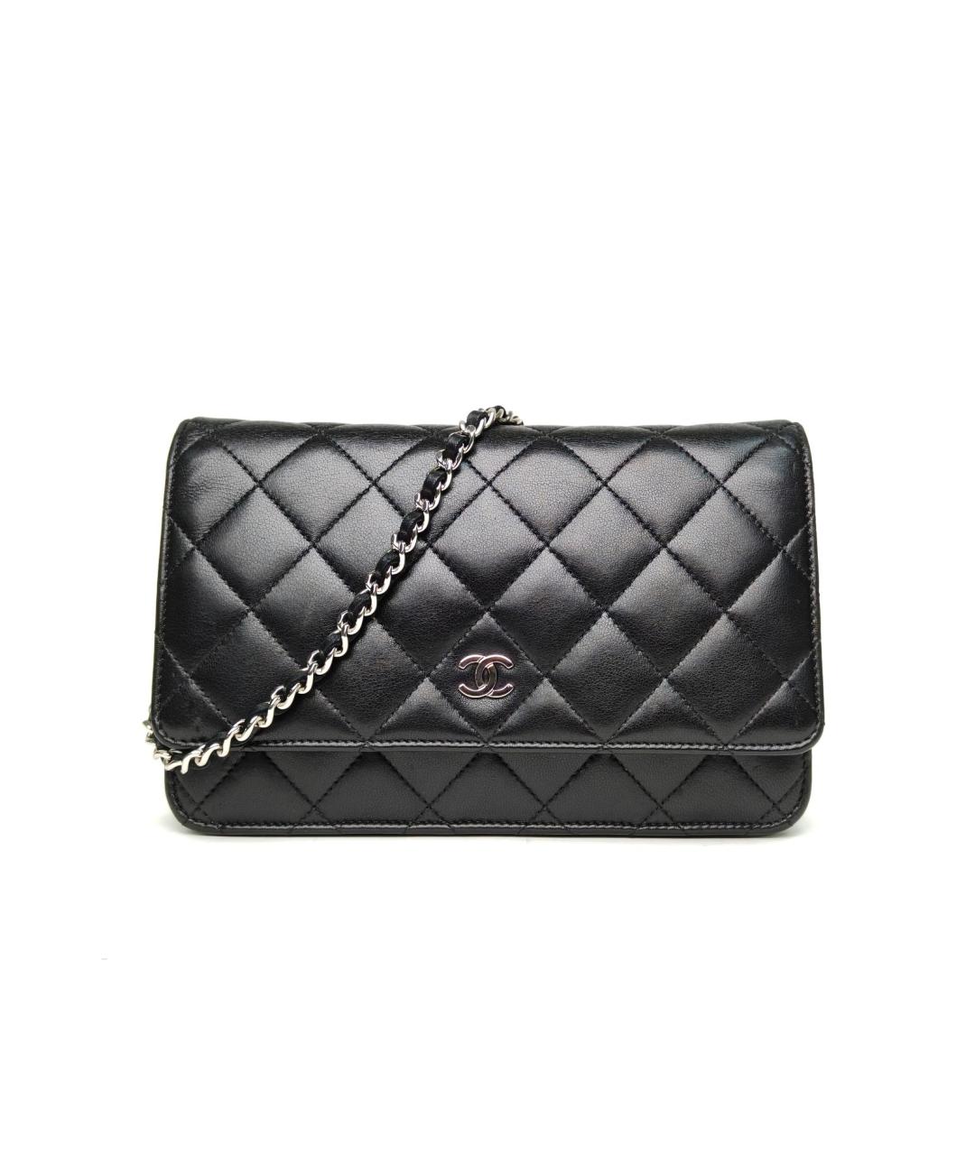 CHANEL Черная кожаная сумка через плечо, фото 2