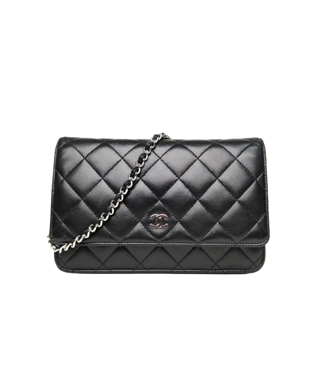 CHANEL Черная кожаная сумка через плечо, фото 1