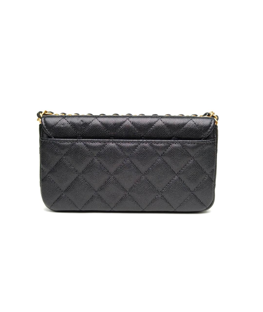 CHANEL Черная кожаная сумка через плечо, фото 4