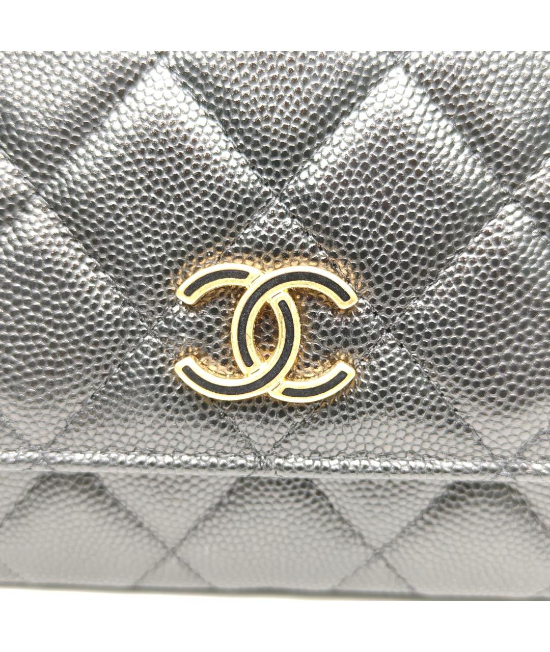 CHANEL Черная кожаная сумка через плечо, фото 7