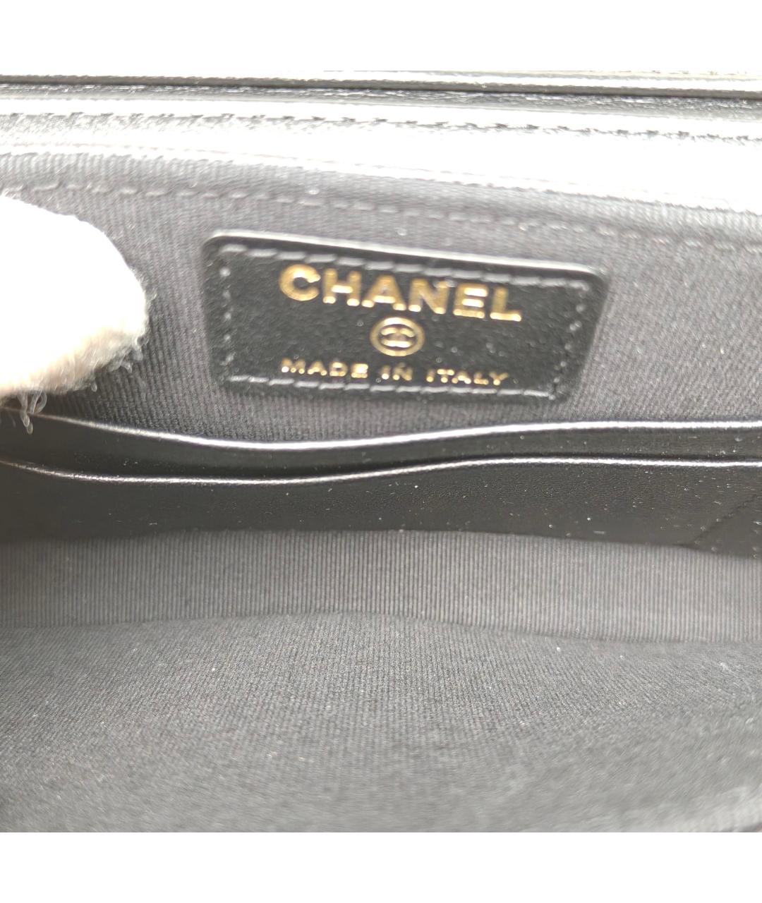 CHANEL Черная кожаная сумка через плечо, фото 8