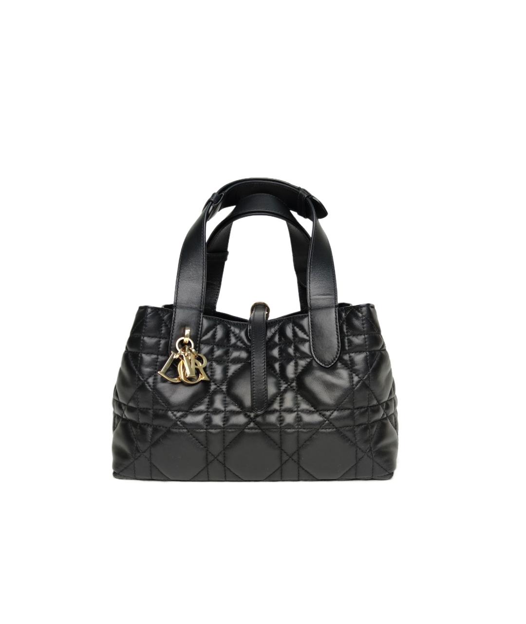 CHRISTIAN DIOR Черная кожаная сумка через плечо, фото 1