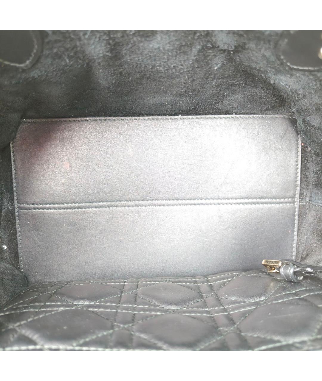 CHRISTIAN DIOR Черная кожаная сумка через плечо, фото 8