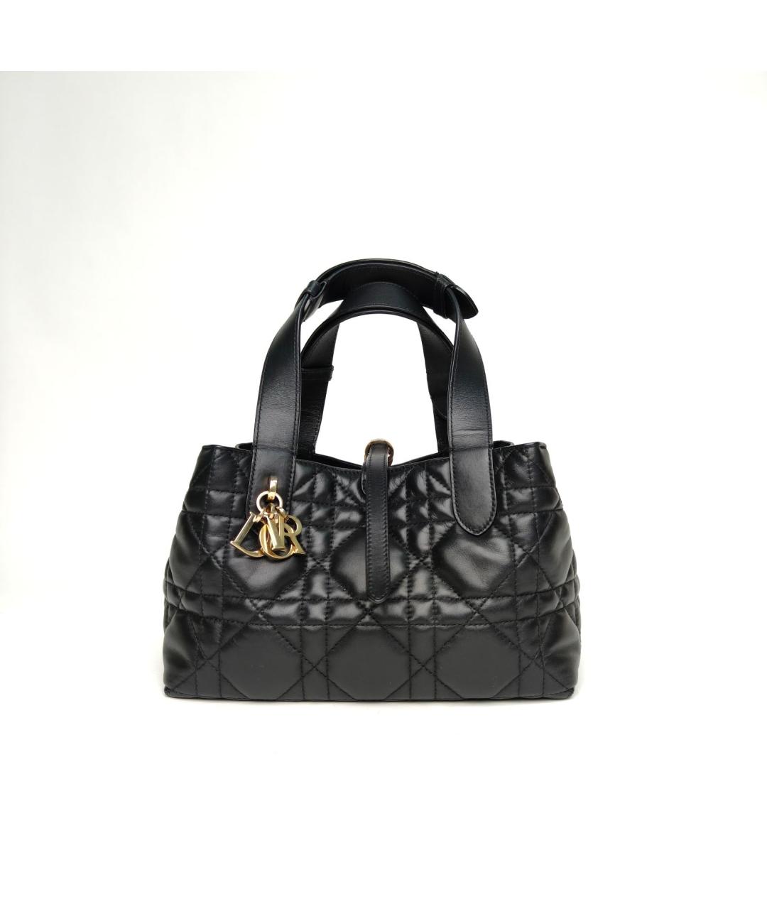 CHRISTIAN DIOR Черная кожаная сумка через плечо, фото 2