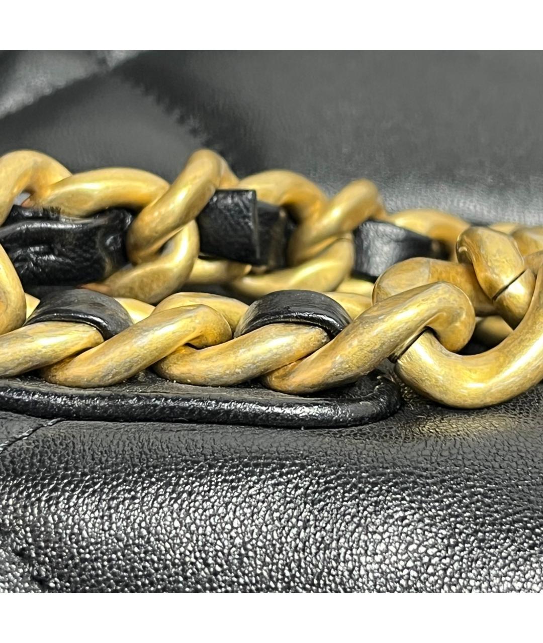 CHANEL Черная кожаная сумка через плечо, фото 7