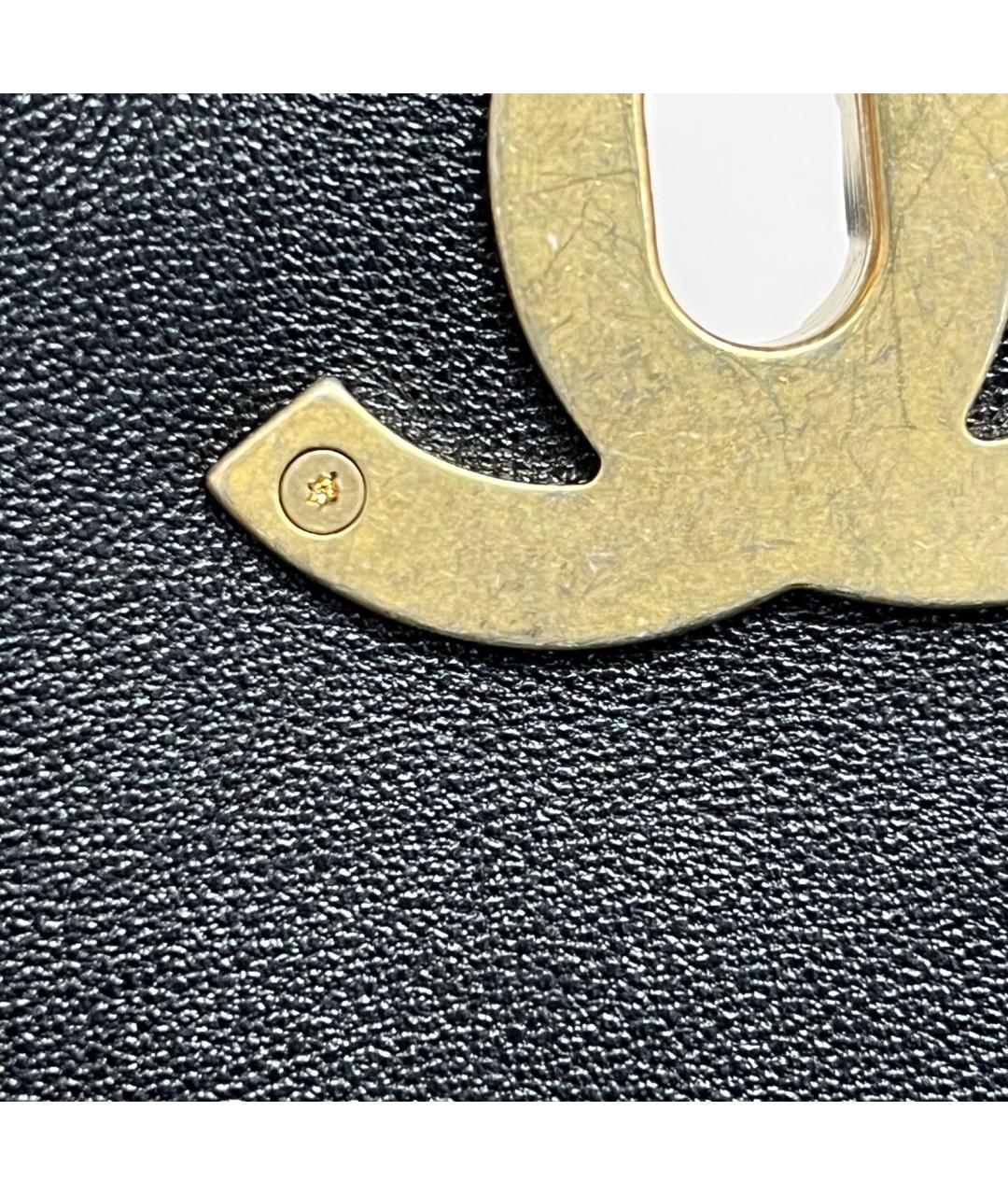 CHANEL Черная кожаная сумка через плечо, фото 9