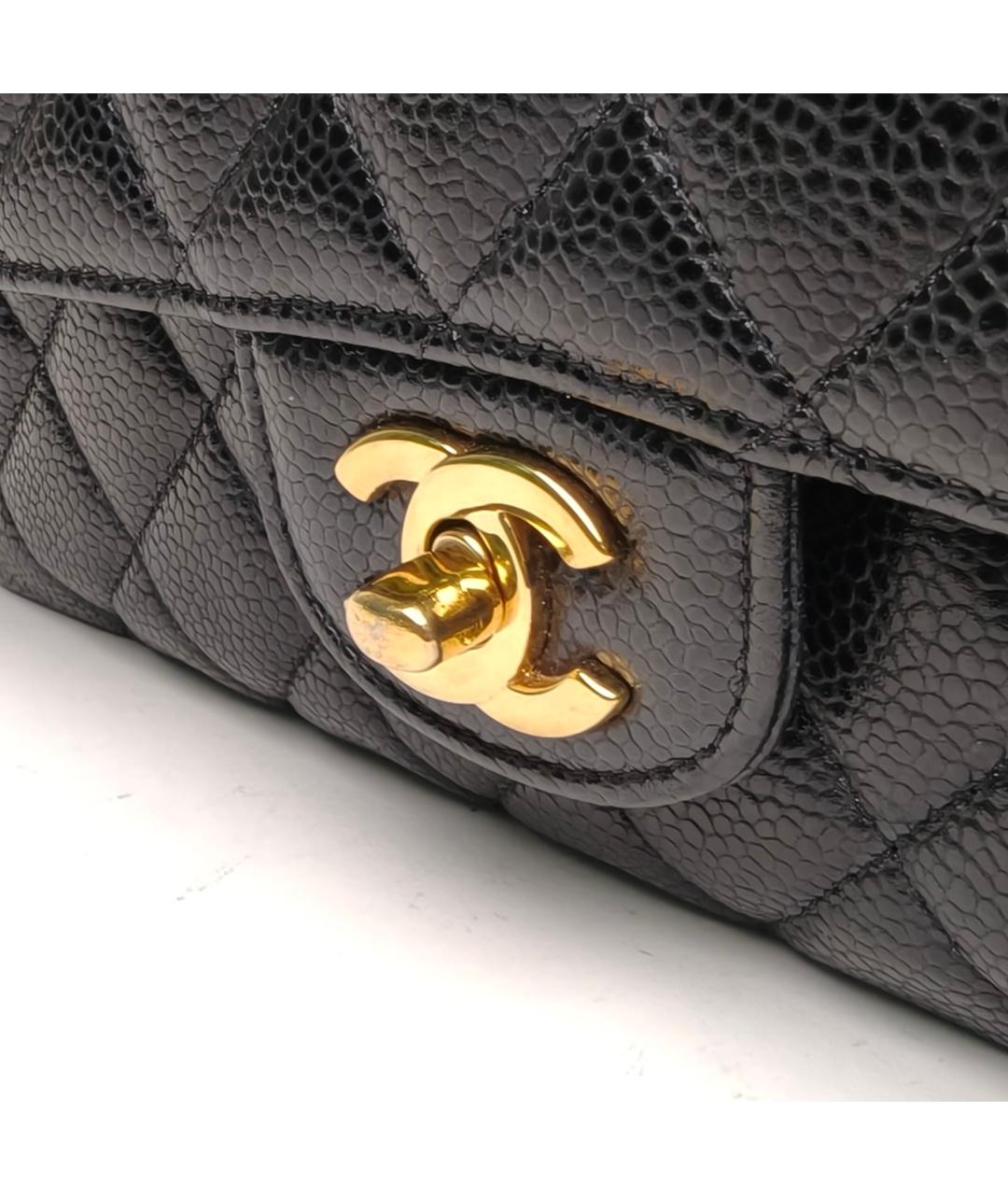 CHANEL Черная кожаная сумка через плечо, фото 8