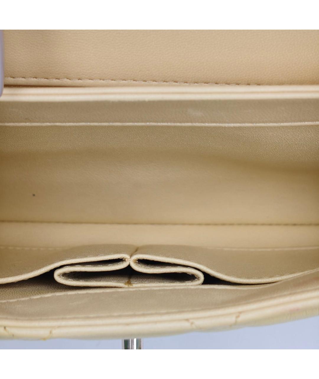 CHANEL Желтая кожаная сумка через плечо, фото 8