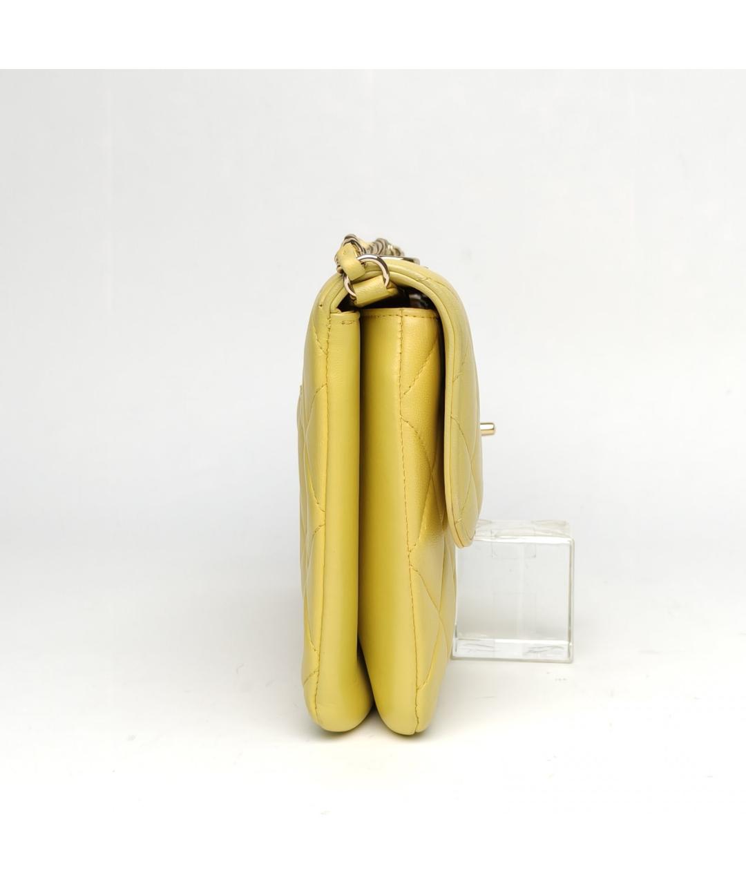 CHANEL Желтая кожаная сумка через плечо, фото 5