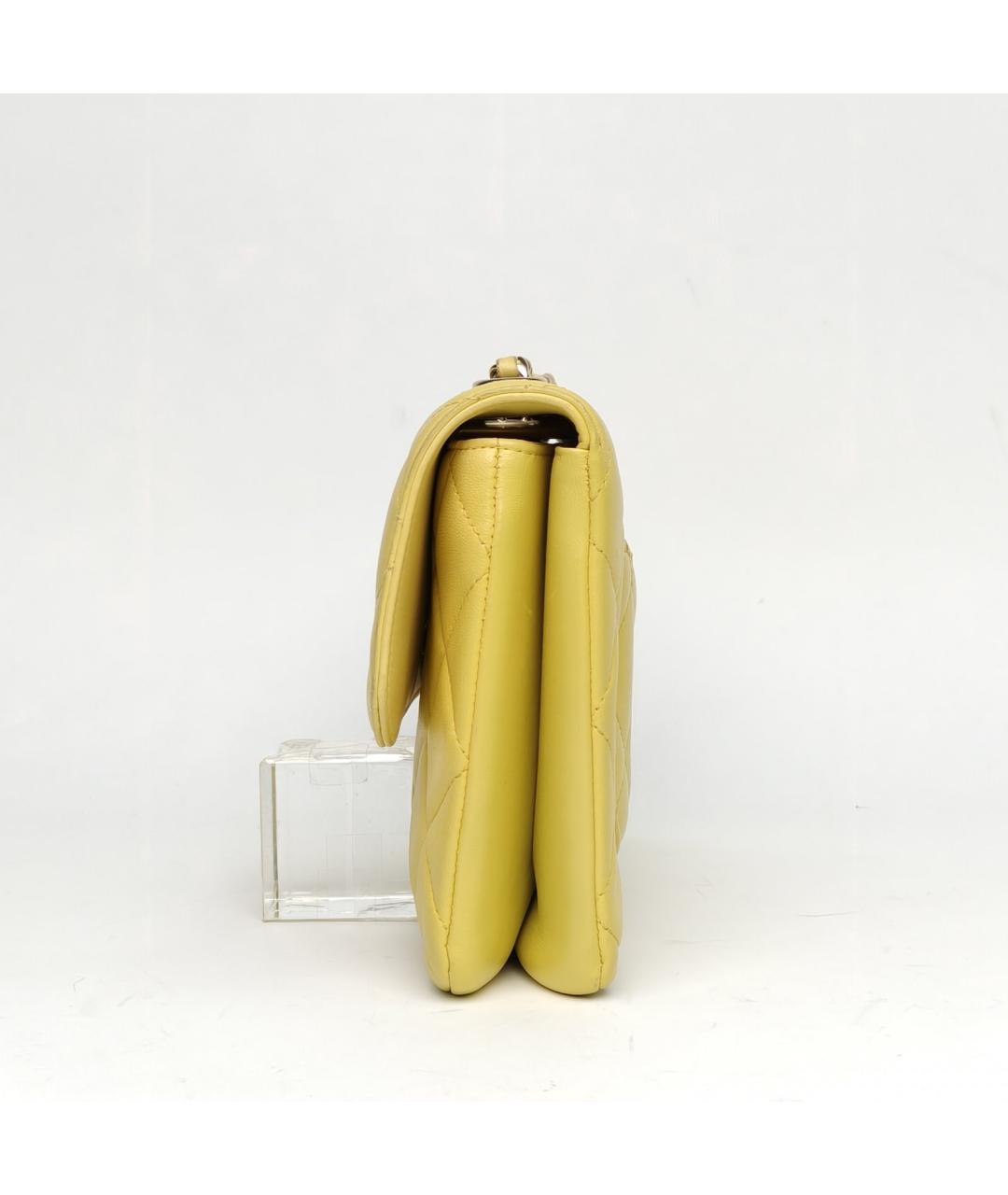 CHANEL Желтая кожаная сумка через плечо, фото 3
