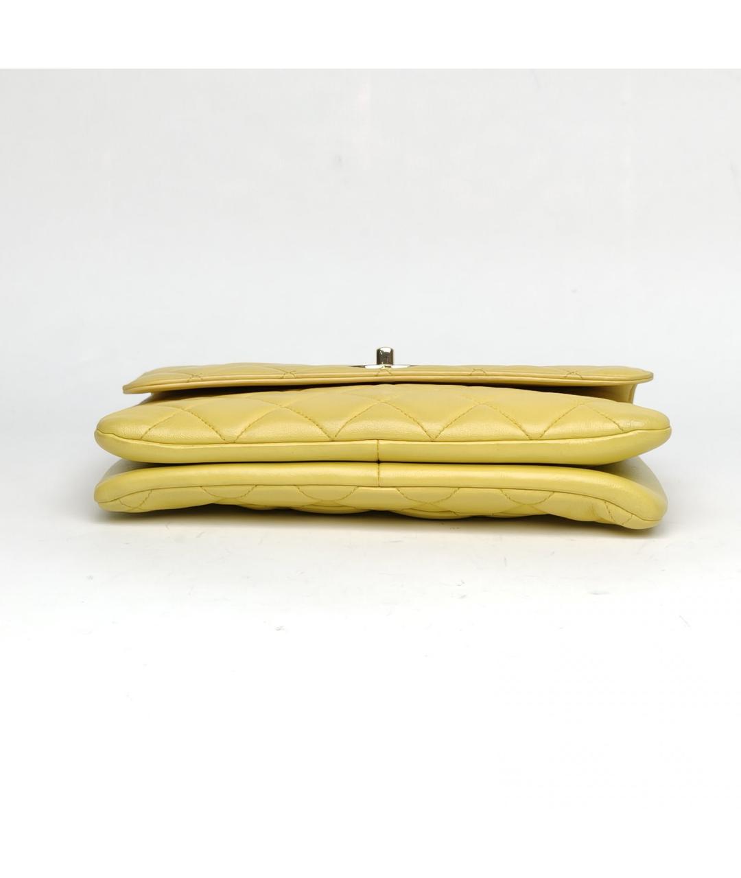 CHANEL Желтая кожаная сумка через плечо, фото 6