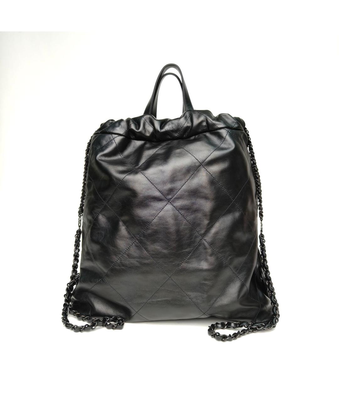CHANEL Черный кожаный рюкзак, фото 4