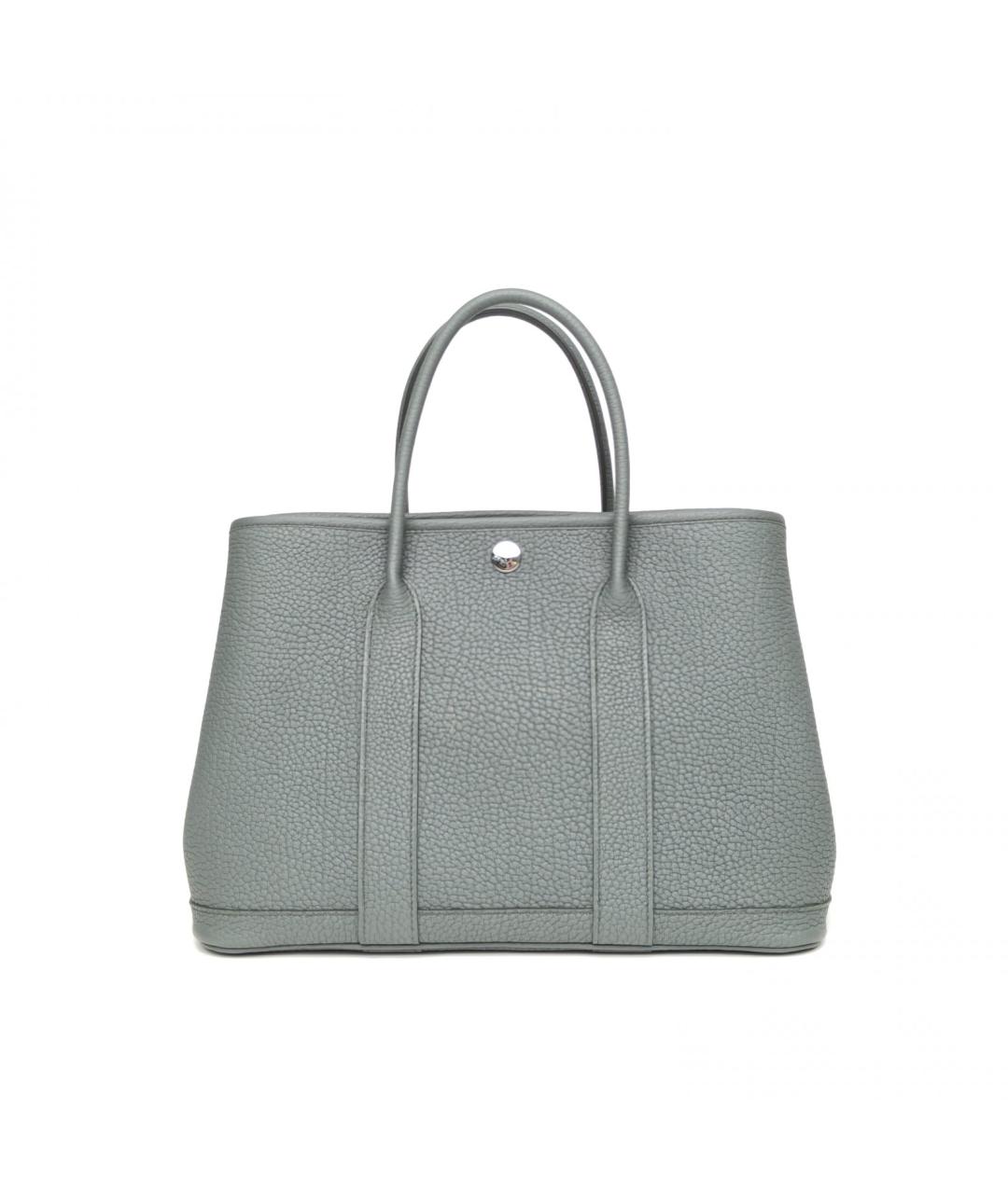 HERMES Серая кожаная сумка через плечо, фото 4