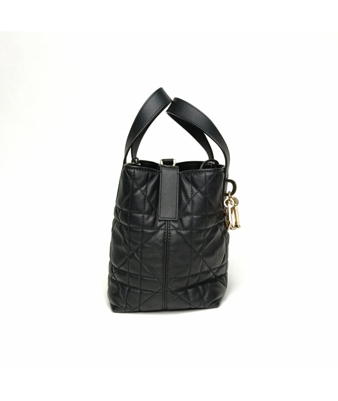 CHRISTIAN DIOR Черная кожаная сумка через плечо, фото 5