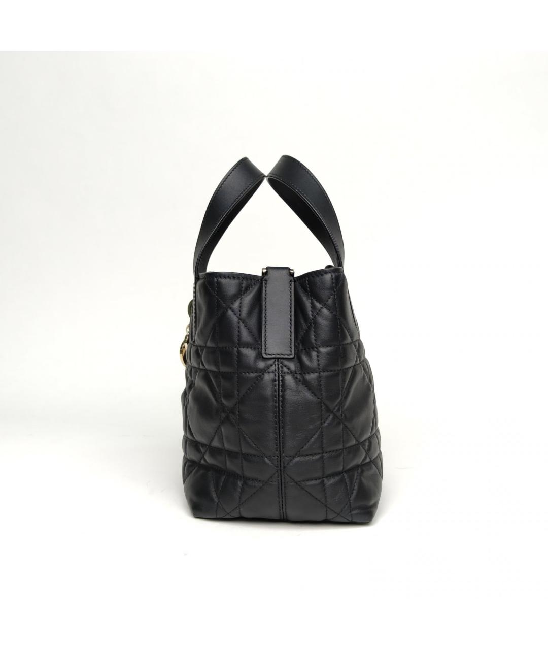 CHRISTIAN DIOR Черная кожаная сумка через плечо, фото 3