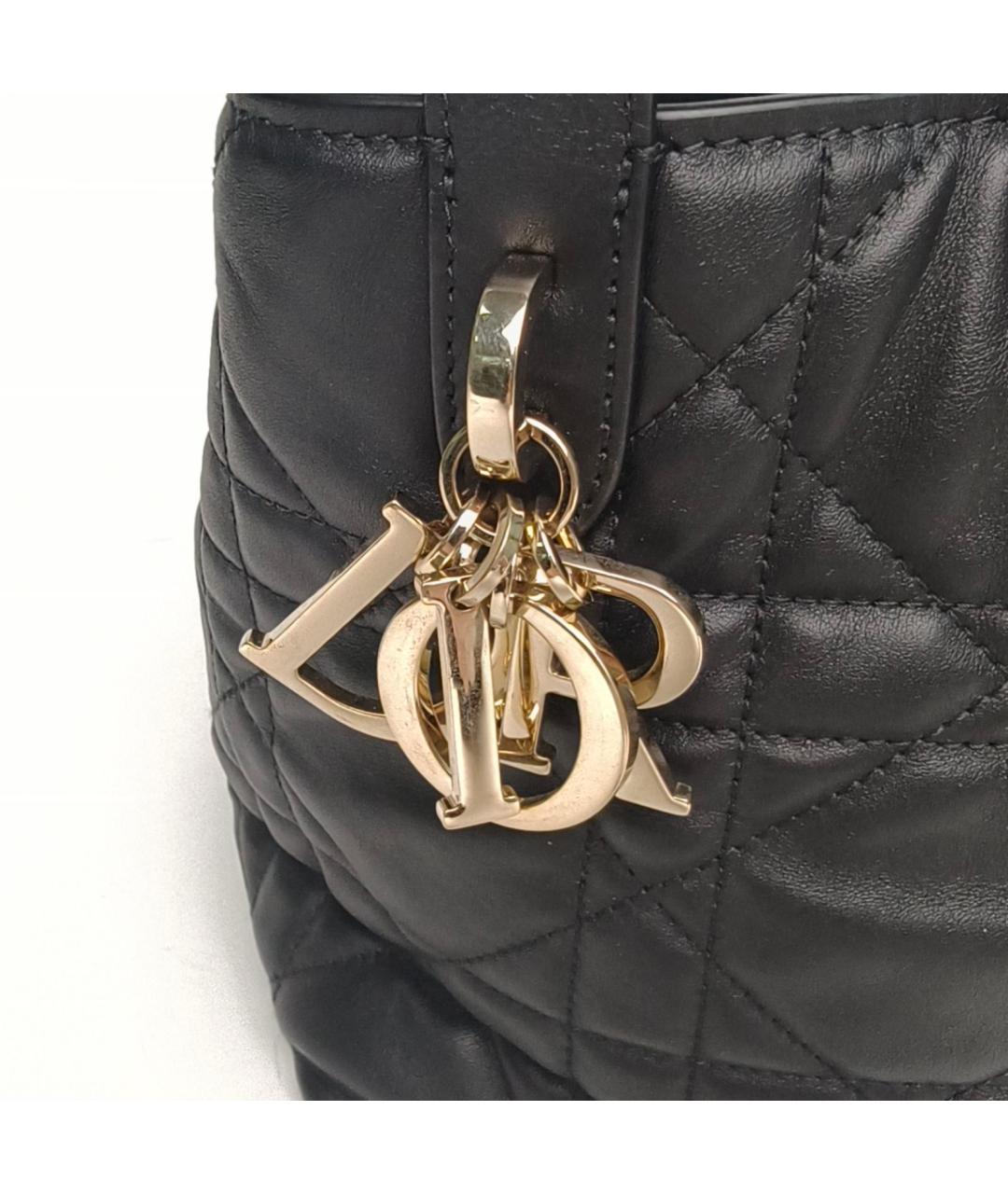 CHRISTIAN DIOR Черная кожаная сумка через плечо, фото 8