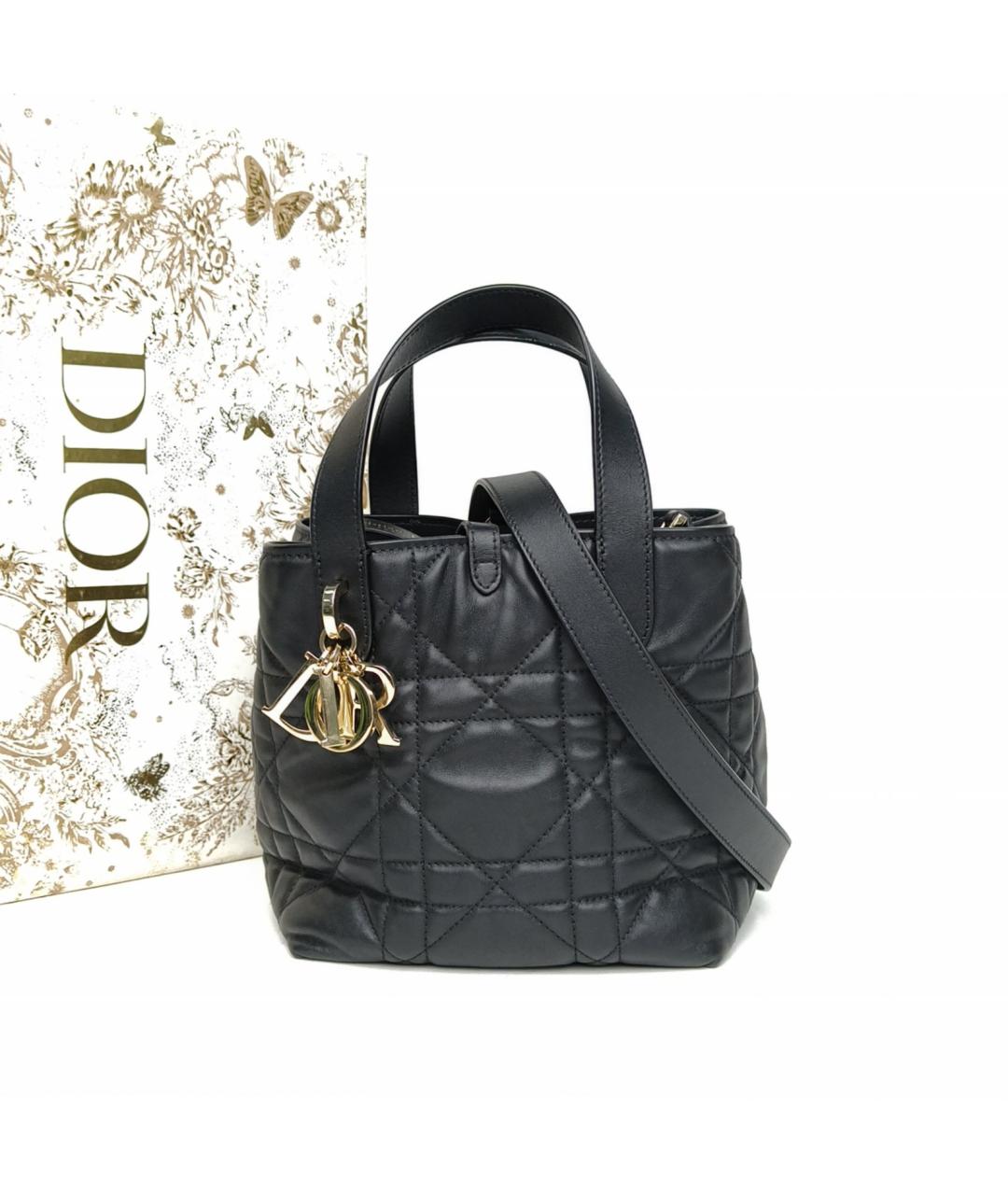 CHRISTIAN DIOR Черная кожаная сумка через плечо, фото 9