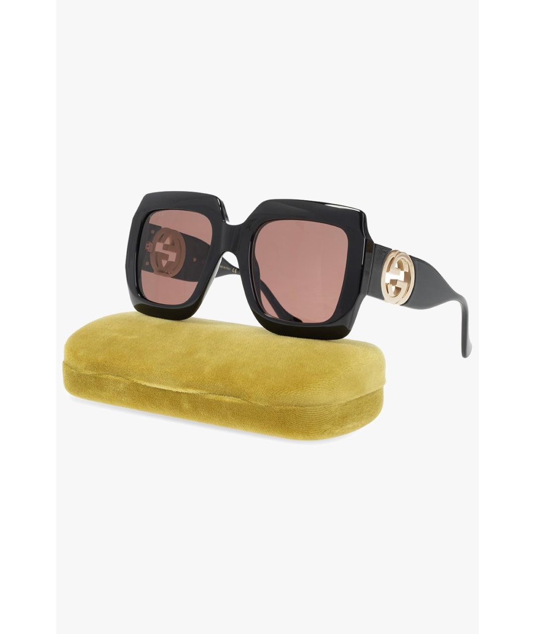 GUCCI Черные пластиковые солнцезащитные очки, фото 3