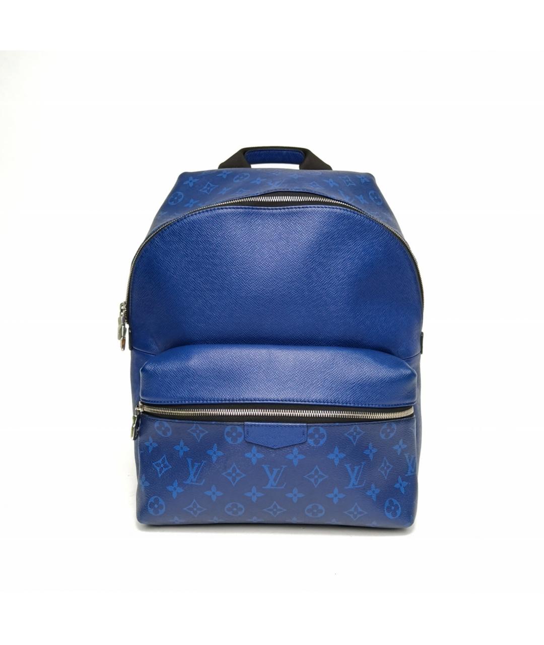 LOUIS VUITTON Темно-синий кожаный рюкзак, фото 2