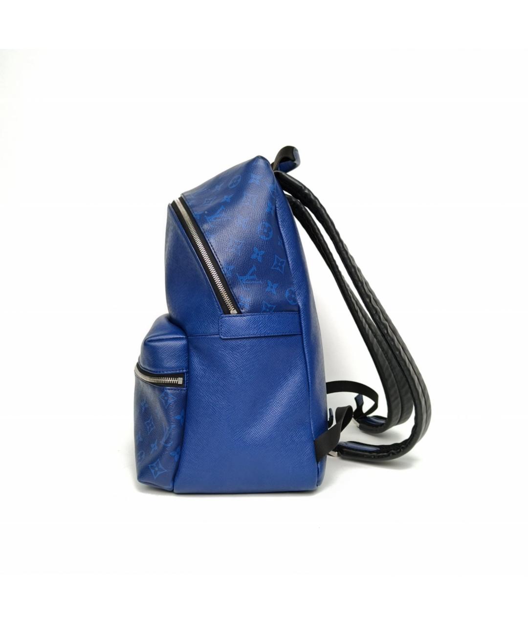 LOUIS VUITTON Темно-синий кожаный рюкзак, фото 3