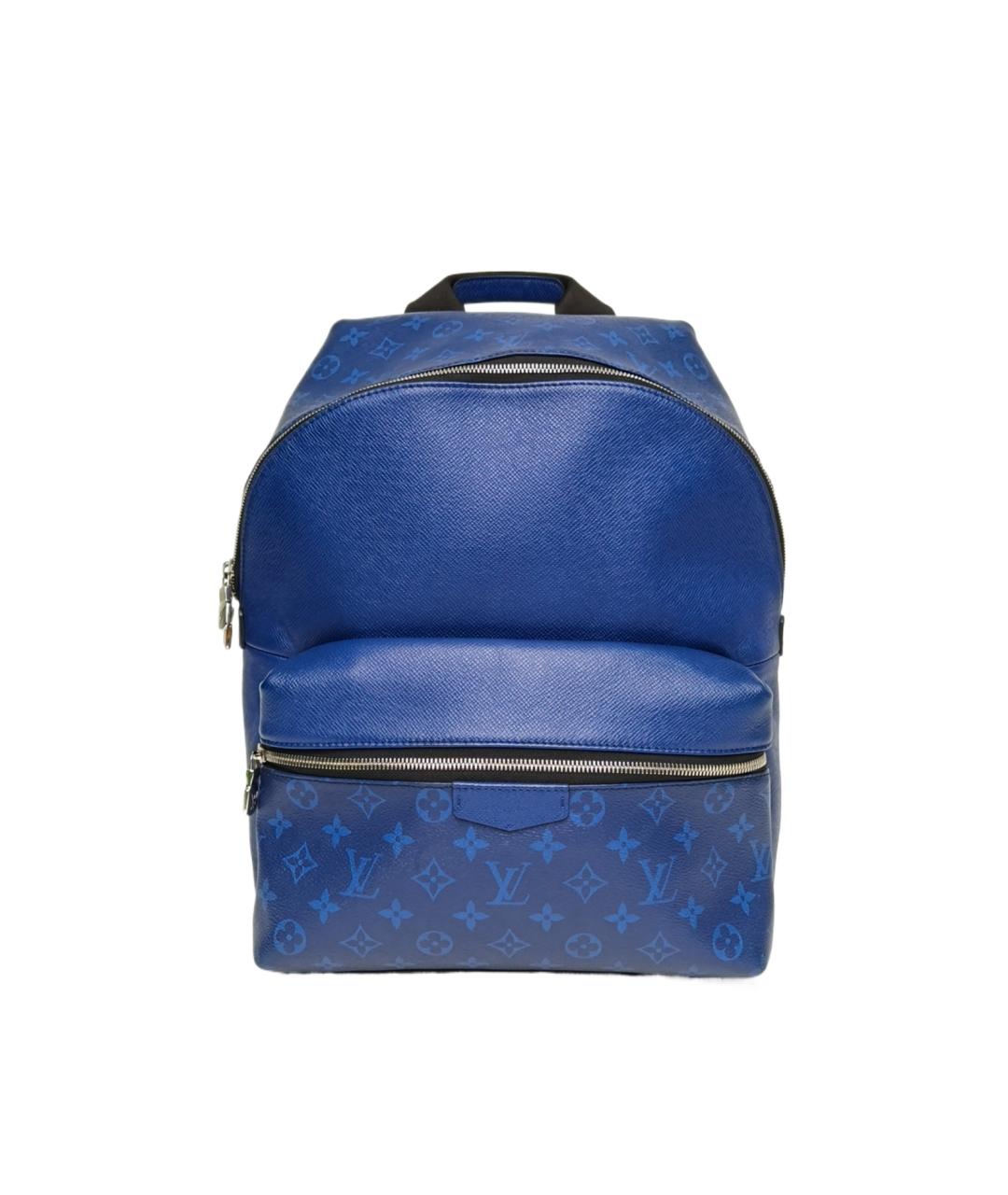 LOUIS VUITTON Темно-синий кожаный рюкзак, фото 1