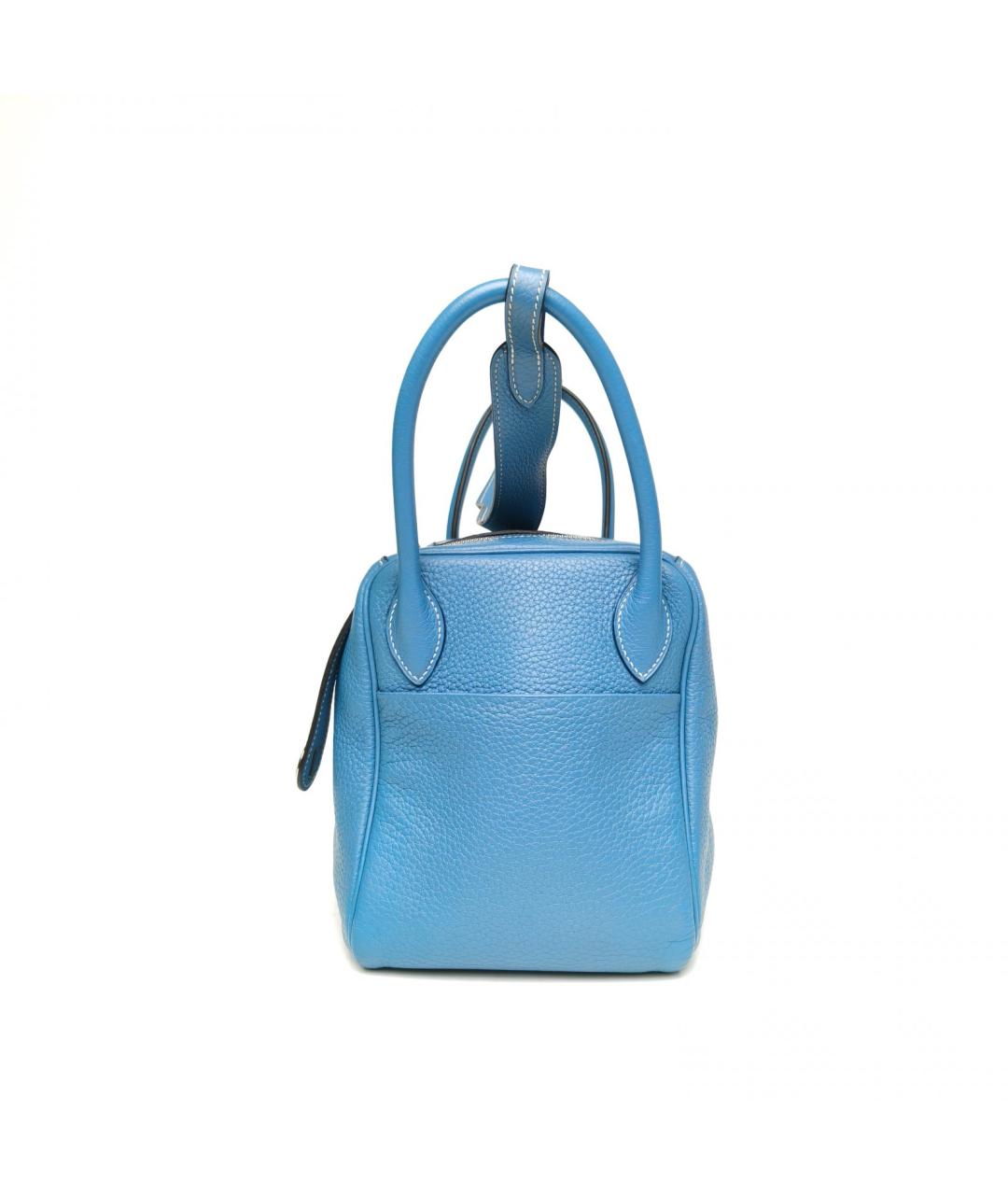 HERMES Синяя кожаная сумка через плечо, фото 3