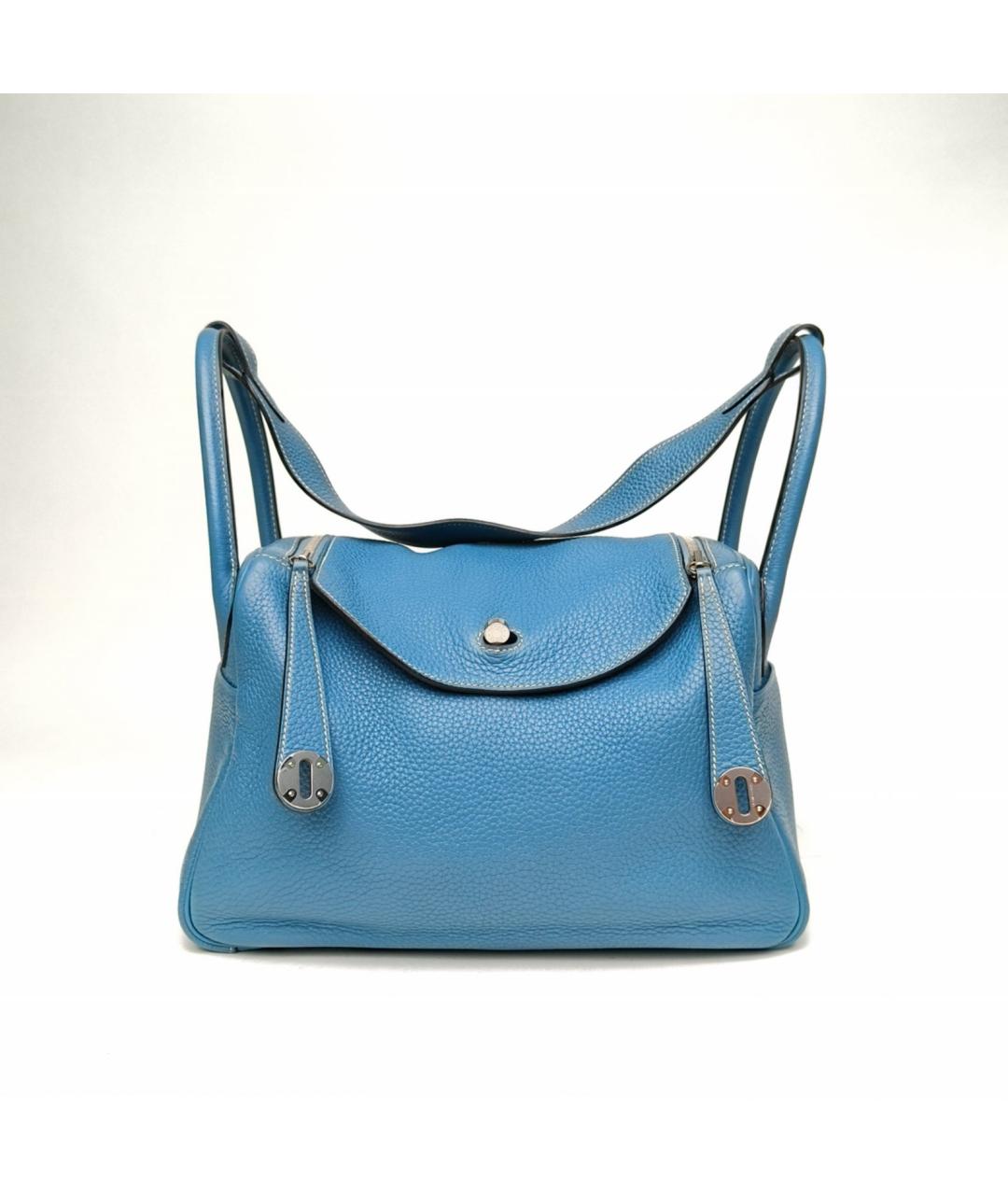 HERMES Синяя кожаная сумка через плечо, фото 2