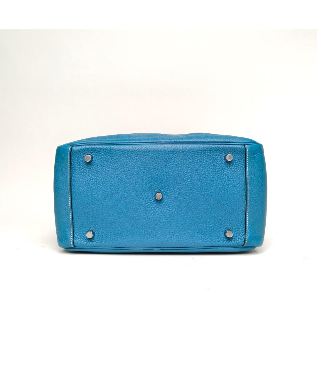 HERMES Синяя кожаная сумка через плечо, фото 6